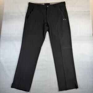 Oakley Golf Pants Mens 38x32 Black Regular Straight Fit Performance Stretch